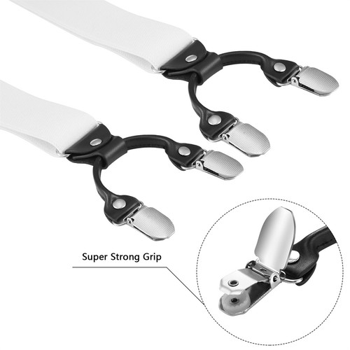 Buyless Fashion 2 Pack Suspender Men - 48" Adjustable Straps 1 1/4" - X Shape - Picture 16 of 90