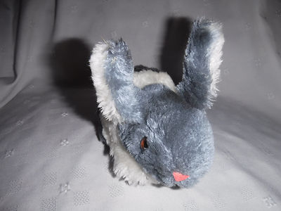 Dakin Vintage Rabbit Gray Ground Nut Shell Filling 7'' Plush Toy Stuffed Animal