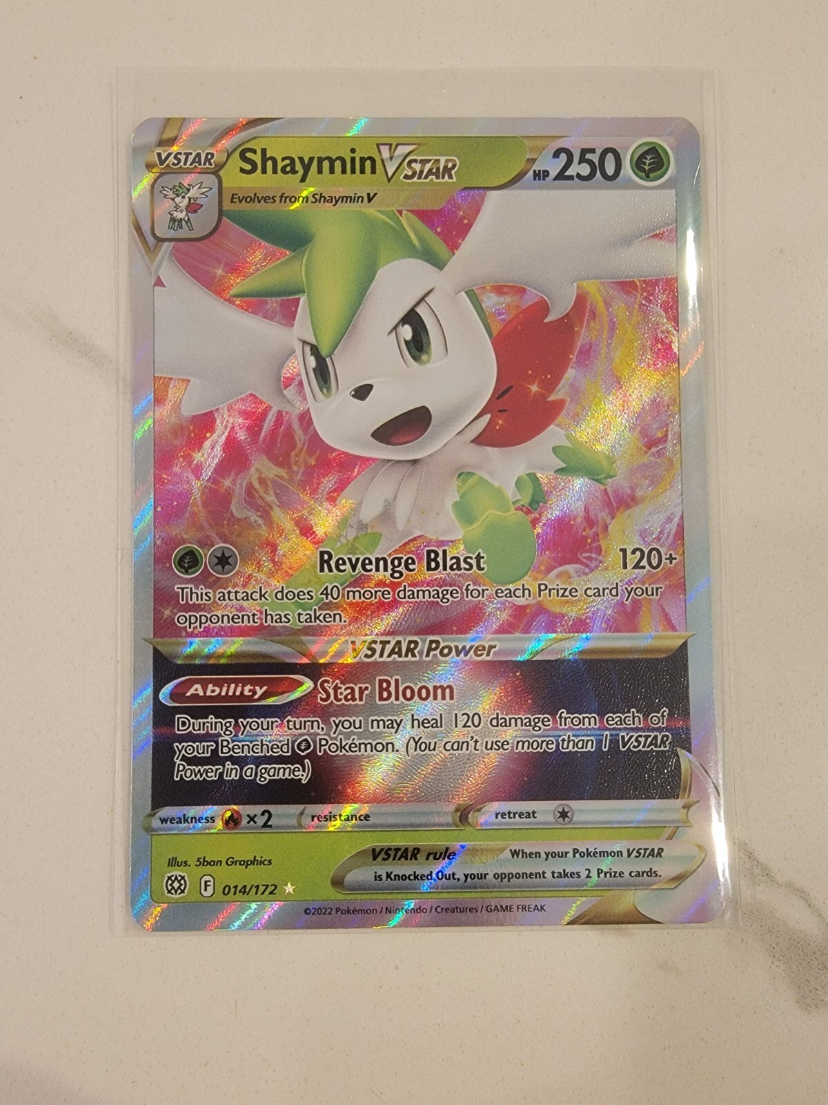 Shaymin VSTAR 14/172 Ultra Rare Brilliant Stars Pokemon TCG card - NM/MINT!