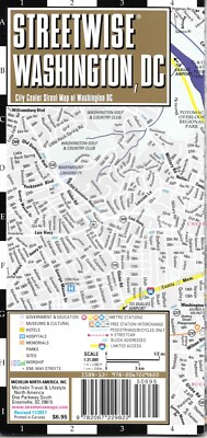 Map of Washington, DC, by Streetwise (Folded & Laminated) - 2018 edition