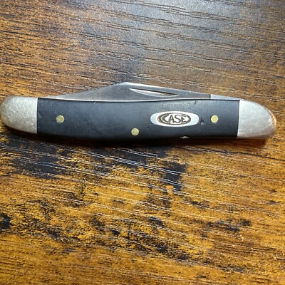 CASE XX 22087 SMOOTH BLACK SYNTHETIC TEXAS JACK TWO BLADE POCKET