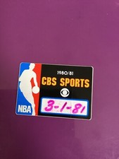 1980 1981 NBA press pass ticket sticker CBS game of the week ultra rare!