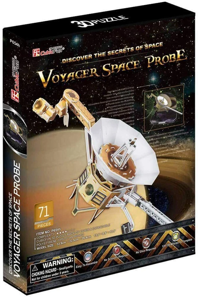 CUBIC FUN 71pcs NASA Voyager Space Probe 3D Puzzle DIY Model Building Kit Toy  - Image 2 of 4