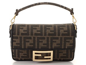 FENDI 8BS017A6V5F17U4 Zucca FF Brown Fabric Bag Crossbody Hand Shoulder  Chain HF | eBay