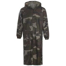 Adults Long Camouflage Waterproof Rain Coat  Camo Cagoul Trench Mac