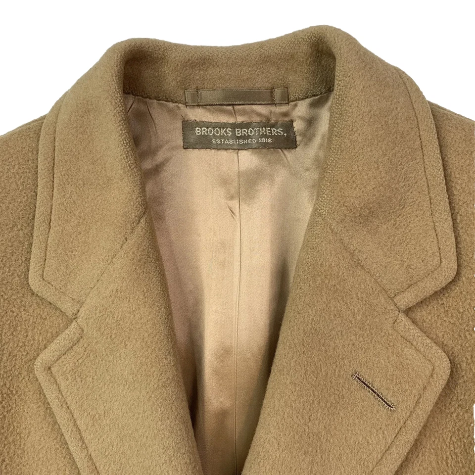 1960s 39 R Brooks Brothers Camel Brown 100 % Wool Patch Pocket Coat Made USA - Изображение 2 из 4
