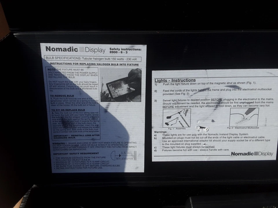 2 X Nomadic Display Type 8900-6, BOXED, ONE HAS A BROKEN BULB.HAS A REPLACEMENT - Image 4 of 4