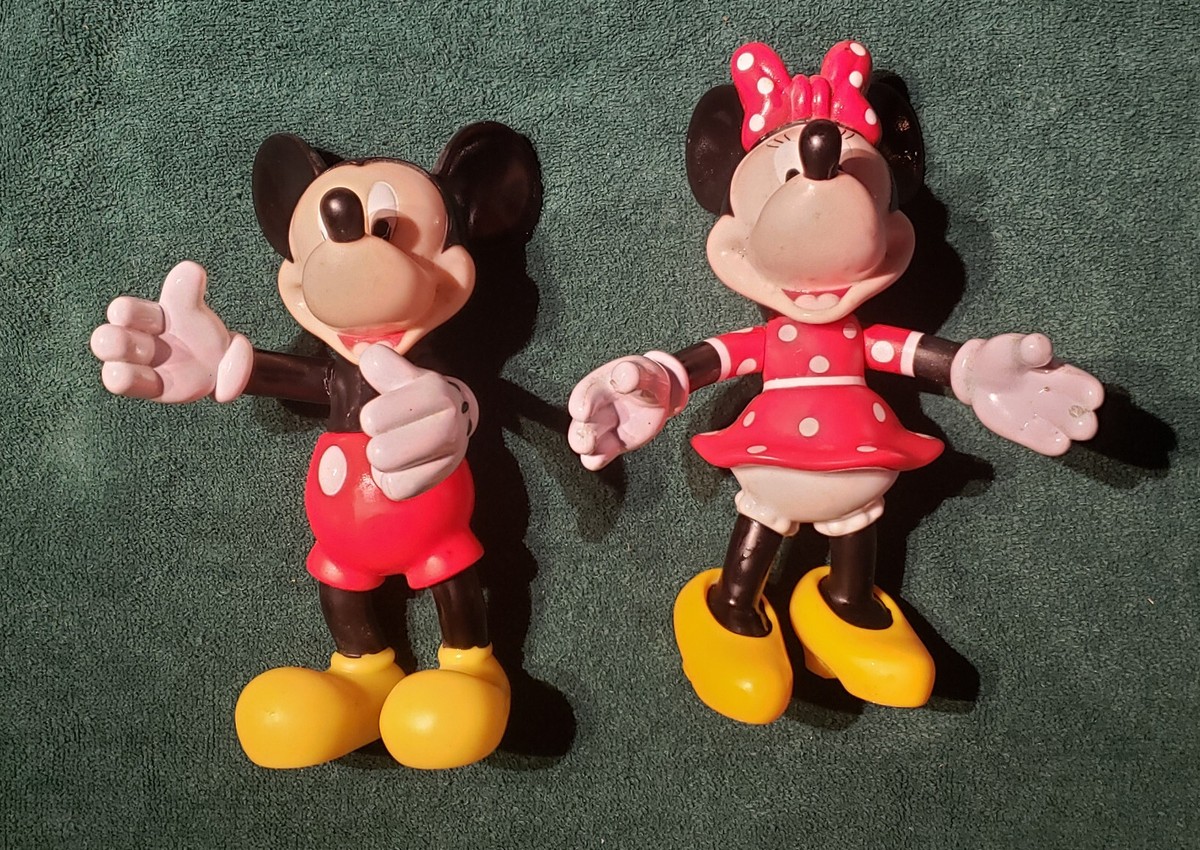 Walt Disney Mickey and Minnie Mouse Figures 7” Tall W548