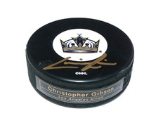Christopher Gibson Los Angeles Kings Autographed Hockey Puck  A3931