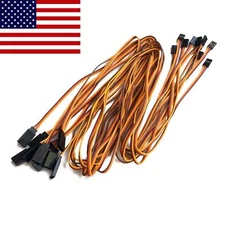 10PCS 1000mm Servo Extension Cord Lead Wire Cable JR Futaba Plug 100cm 26AWG RC