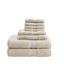 800GSM 100 Cotton Towel Set of 8 2 Bath 2 Hand 4 Washcloths - Quick Dry