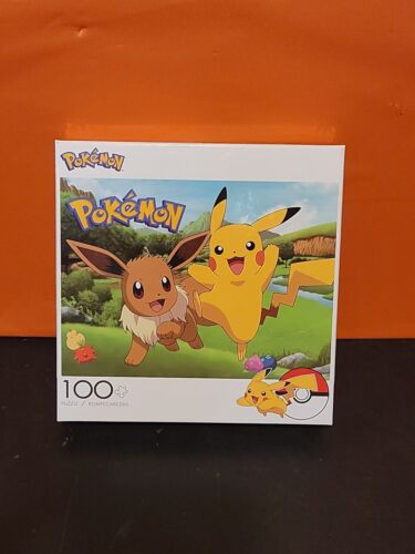 Puzzle puzzle Buffalo Nintendo Pokémon Pikachu & Évoli printemps 100 pièces ~ Tout neuf - Photo 1/1