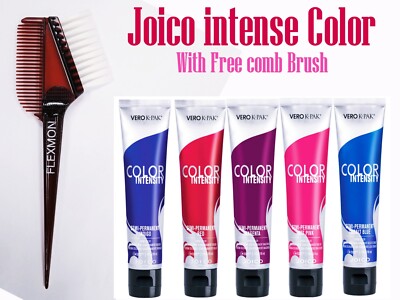 (2 PACKS) Joico Vero K-Pak Intensity Semi Permanent Hair Color 4 oz w/FREE BRUSH