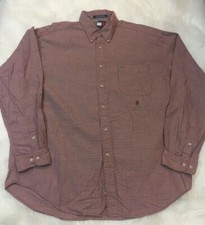 Tommy Hilfiger Plaid Button Shirt Men Boxed Label Crest Long Sleeve XL