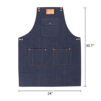 KA Denim Bib Apron For Kitchen Coffee Shop Crafting Gardening