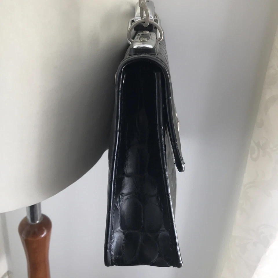 Reisenthel Tasche 31x8x23 cm schwarz Handtasche Crossbody Umhängetasche Croko - Bild 3 von 4