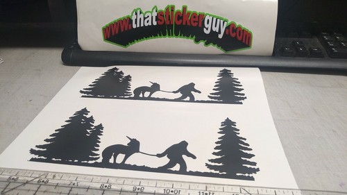 2 YETI walking UNICORN stickers for Jeep RENEGADE wrangler xj sahara Yj tj lj wj - Bild 4 von 21