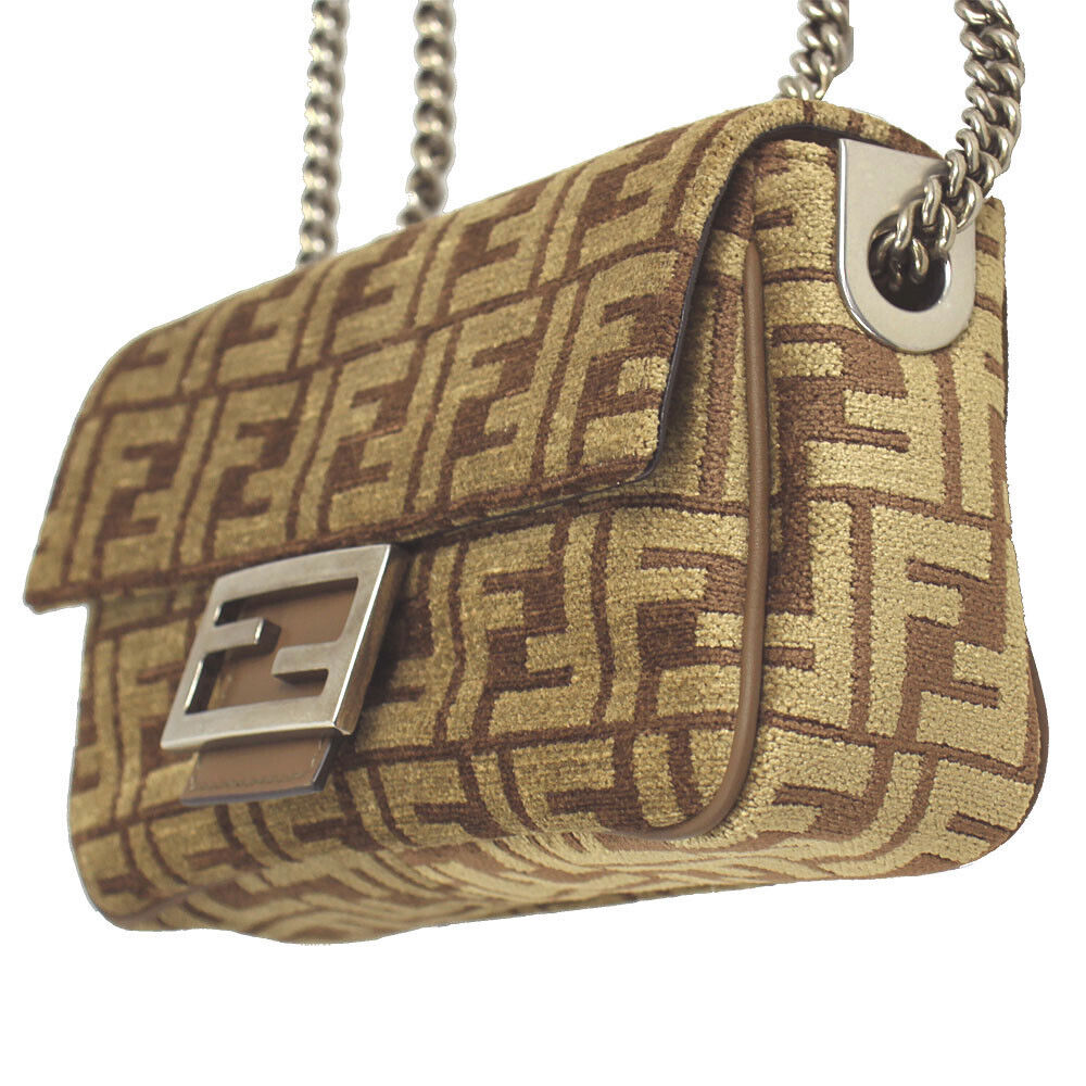 Brand New Fendi Baguette Chain Midi FF jacquard fabric bag Brand New Fendi Baguette Chain Midi FF jacquard fabric bag