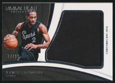 2017-2018 Panini Immaculate Christmas Day 2016  #SE-KLN Kawhi Leonard Game Worn