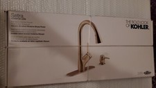 KOHLER Kitchen Faucet 1-Handle Pull-Down Sprayer Vibrant Brushed Moderne Brass