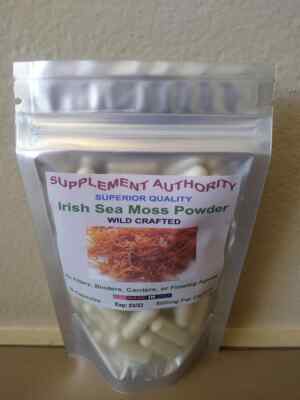 Irish Sea Moss Powder Capsules ~ NEW & FRESH! ~ WILD CRAFTED! ~ NO BLEACH!