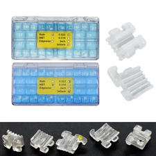 Elegan Orthodontic Ceramic Brackets Sapphire Aesthetic Clear Braces Roth MBT 022
