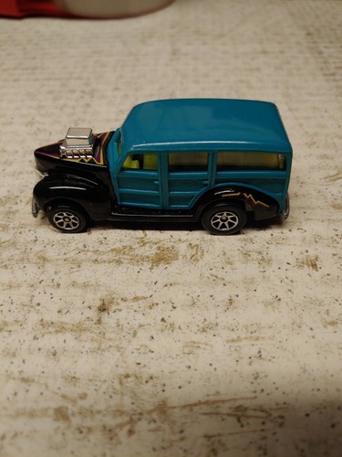 Vintage Hot Wheels Hi Rakers Ford Woody Wagon Rare Black / Blue 1979 Malaysia