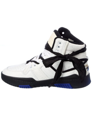 SAINT LAURENT CURE HIGH ''WHITE BLACK BLU'' SNEAKERS.