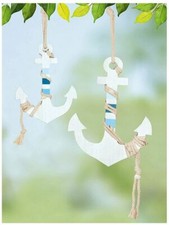 maritime Deko Holz Anker Schiff Fenster Tau Tampen Moin Meer Strand (43440)