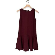 Ann Taylor Loft sleeveless burgundy short dress