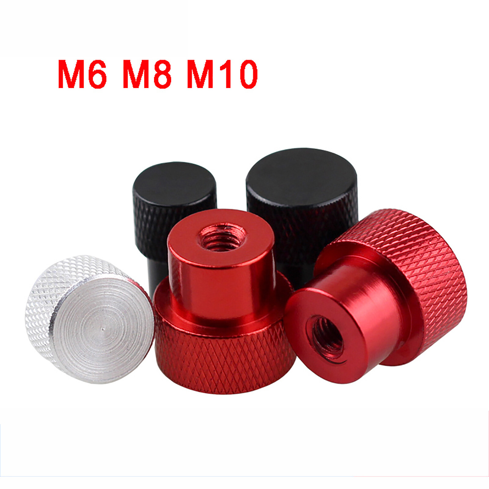 Blind Hole Aluminium Knurled Thumb Nuts M6 M8 M10 Hand Grip Knobs Nut