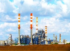 HO Scale Building Background FLAT / 2D "Refinery Background" Backdrop Railroad