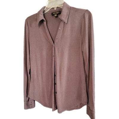 Truth Republic Ladies Brown Blouse Sz L Long Sleeve