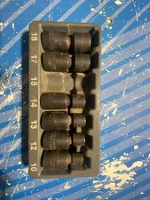 Snap On 2071pfm 7pc Metric Shallow Swivel Impact Socket Set 10mm-18mm Tray Snap On 2071pfm 7pc Metric Shallow Swivel Impact Socket Set 10mm-18mm Tray