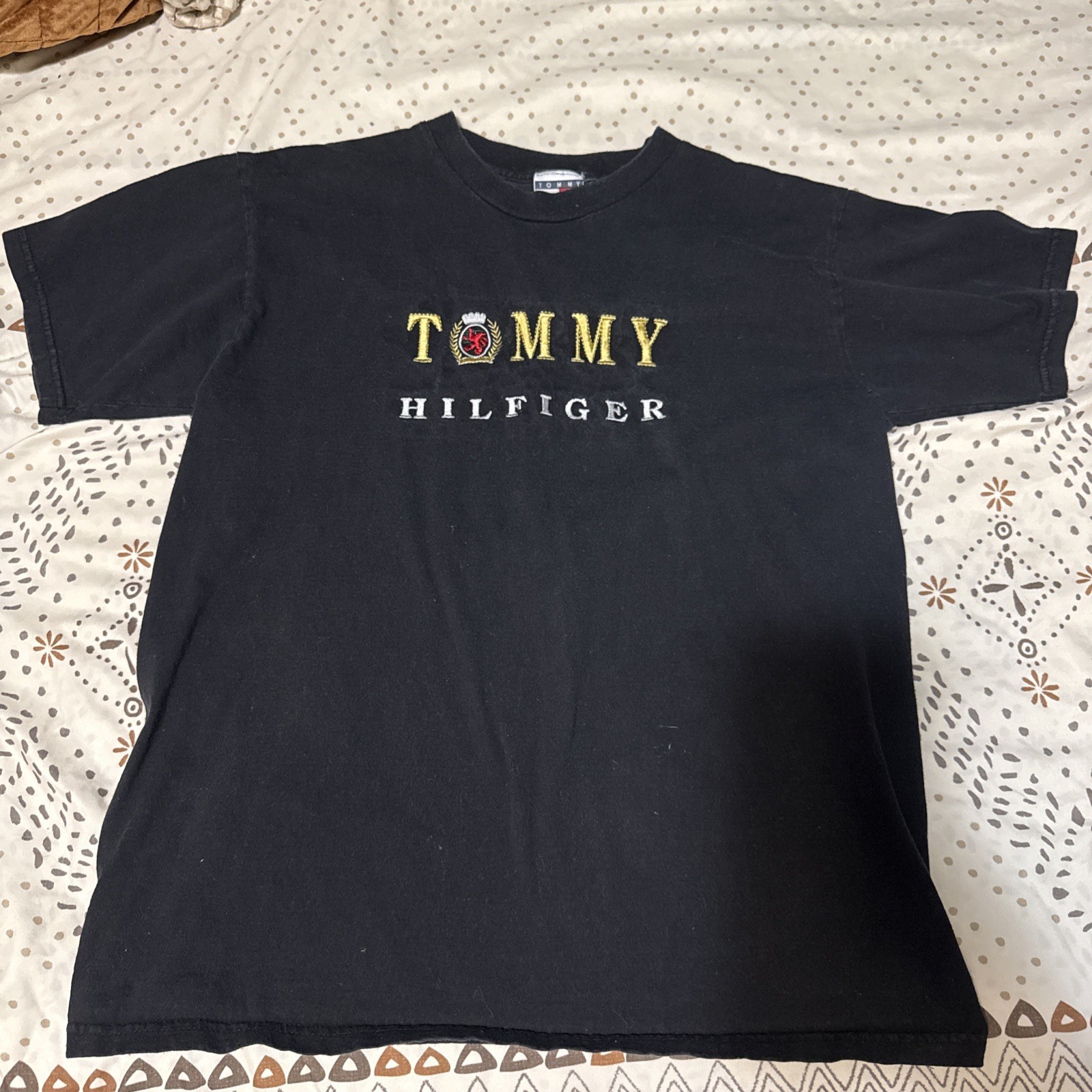 Tommy Hilfiger Embroidered Logo Vintage 90's Italy Men's T-Shirt Size L Large