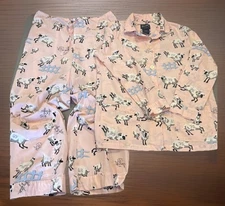 VTG Nick and Nora Cotton Lil Bo Peep Counting Sheep Pajama Set Top M Bottoms L