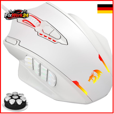 Redragon M908 Impact RGB LED MMO Maus 12400 DPI 20 Tast
