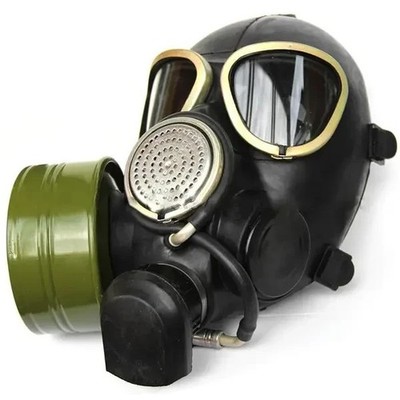 Army Soviet Russian Black Lenses Gas Mask PMK-2 Original Mask Set