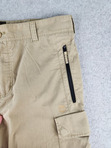 Timberland Men 34" MED Convertible Cargo Pants Zip Off Shorts Hiking Trail Khaki - Picture 4 of 15