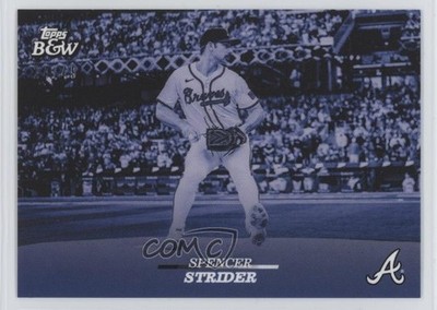 2024 Topps Black & White Blue 24/49 Spencer Strider #82 6a8