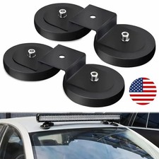 2PCS Magnetic Base Light Bar Mounts Universal Fit Strong Sucker Holder USA