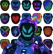 LED Mask, Light Up Mask with Gesture Sensing, Cool Toys Teens Boys Gifts for Fes