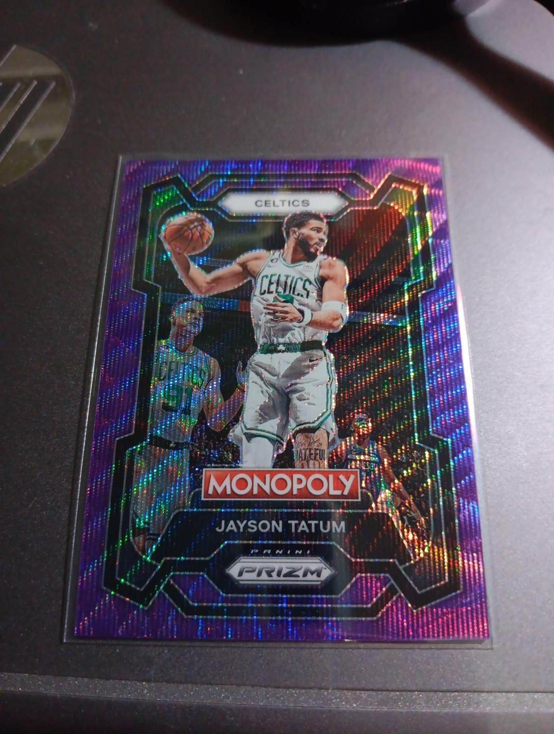2023-24 Panini Prizm Monopoly - Jayson Tatum #7 Purple Wave Prizm