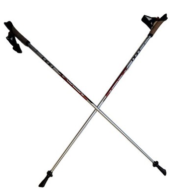 LEKI Nordic Walking Flash Carbon Series Trekking Poles Silver 115cm