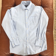 Chaps Blue Buttondown Dress Shirt Oxford 16