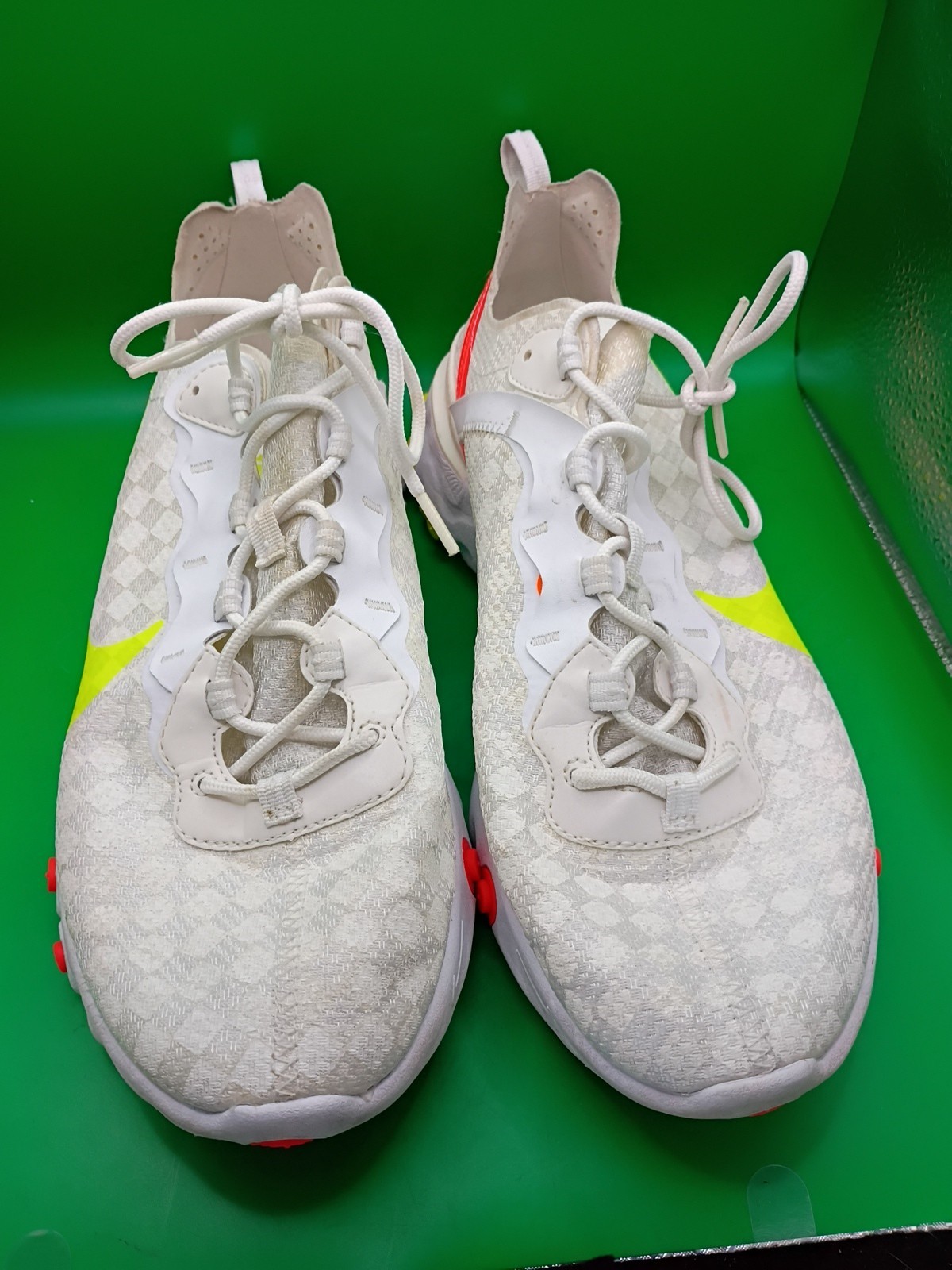 Size 13 - Nike React Element 55 Checkered White C… - image 1