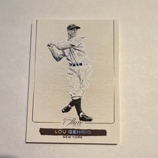 2025 Panini Three and Two Blank Slate Lou Gehrig 9 New York Baseball Card