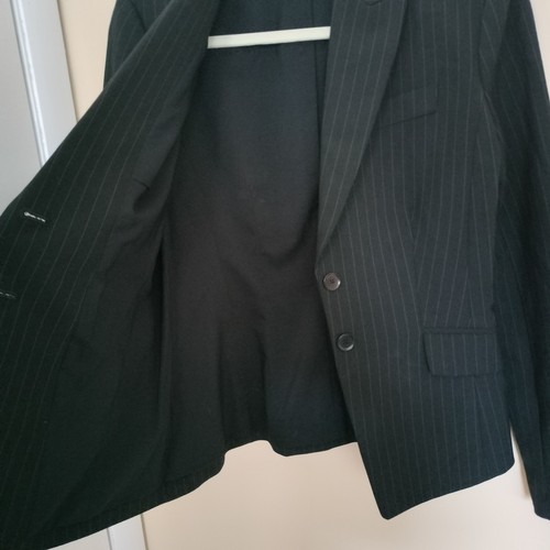 Body By Victoria Black Pinstripe Womens Blazer Jacket Size 8 Office Professional - Picture 5 of 8