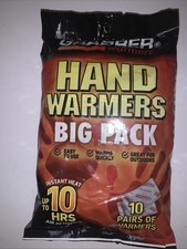 Grabber Warmers Hand Warmers Big Pack 10 Pairs Instant Heat Up to 10 Hours
