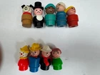 Lot of 9 Vintage Fisher Price Little People-Wood & Plastic